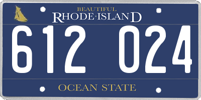 RI license plate 612024