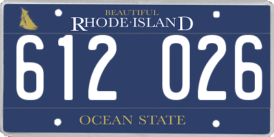 RI license plate 612026