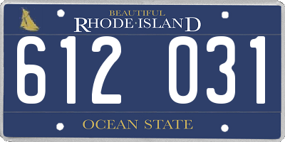 RI license plate 612031
