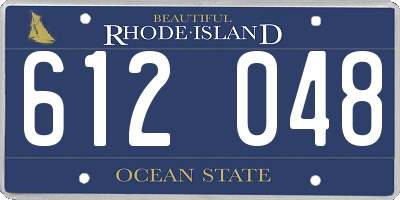 RI license plate 612048