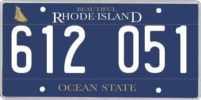 RI license plate 612051
