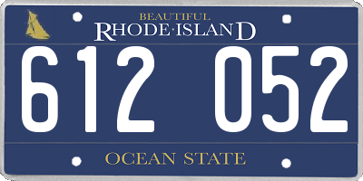 RI license plate 612052