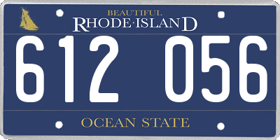 RI license plate 612056