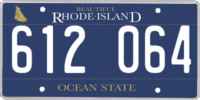 RI license plate 612064