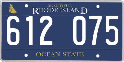 RI license plate 612075