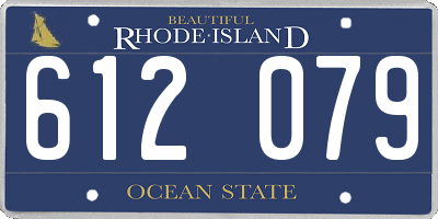 RI license plate 612079