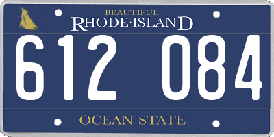 RI license plate 612084