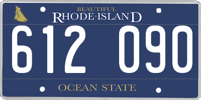 RI license plate 612090
