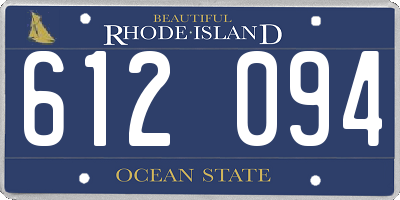RI license plate 612094