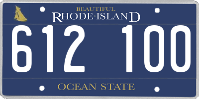 RI license plate 612100