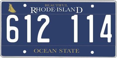 RI license plate 612114