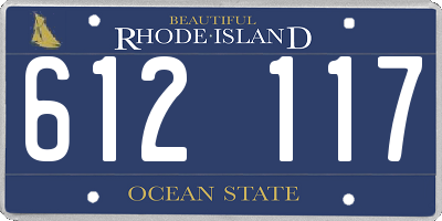 RI license plate 612117
