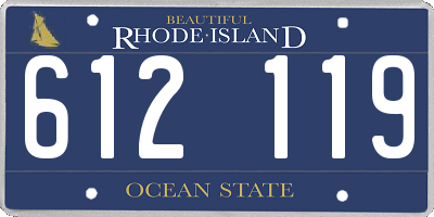 RI license plate 612119