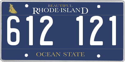 RI license plate 612121