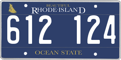 RI license plate 612124
