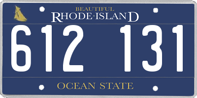 RI license plate 612131