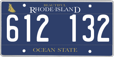 RI license plate 612132
