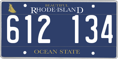 RI license plate 612134