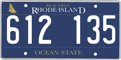 RI license plate 612135