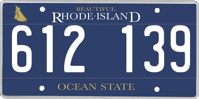 RI license plate 612139