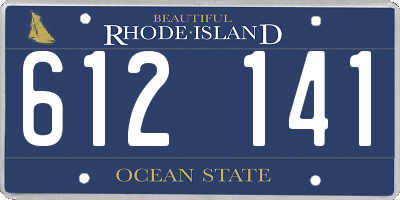 RI license plate 612141