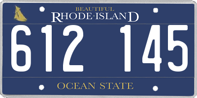 RI license plate 612145