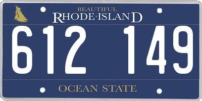 RI license plate 612149