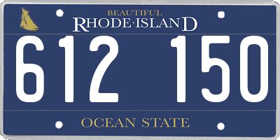 RI license plate 612150