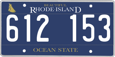 RI license plate 612153