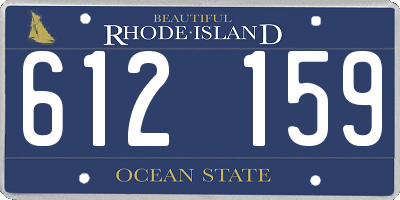 RI license plate 612159