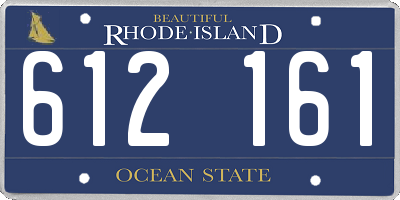 RI license plate 612161