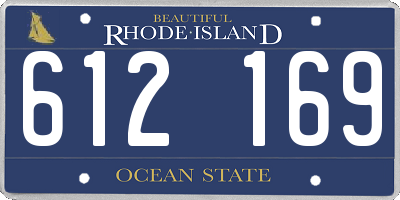 RI license plate 612169