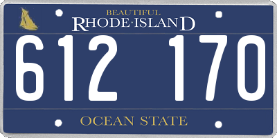 RI license plate 612170