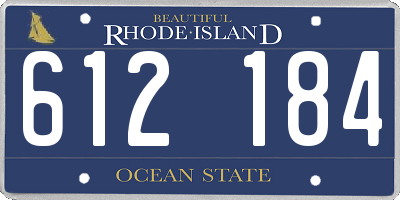 RI license plate 612184