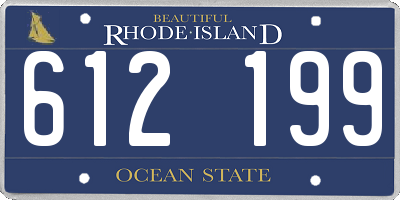 RI license plate 612199