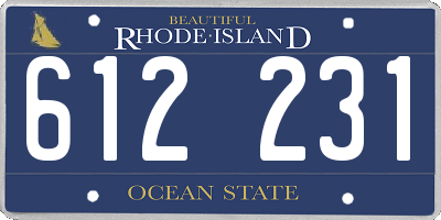 RI license plate 612231