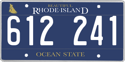 RI license plate 612241