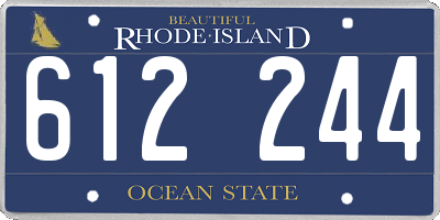 RI license plate 612244