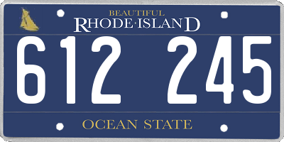 RI license plate 612245
