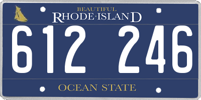 RI license plate 612246