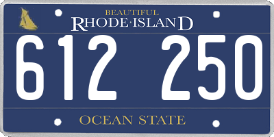 RI license plate 612250