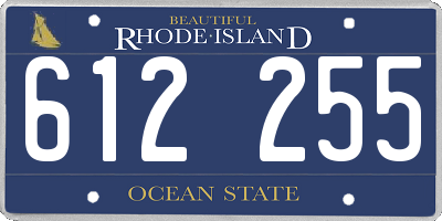 RI license plate 612255