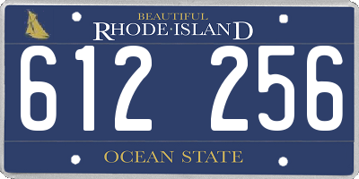 RI license plate 612256