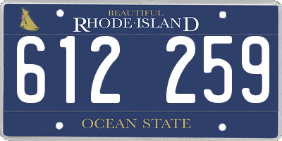 RI license plate 612259
