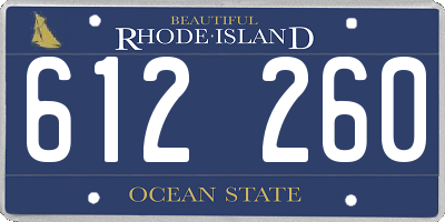 RI license plate 612260