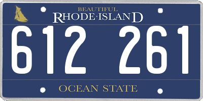 RI license plate 612261