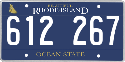 RI license plate 612267