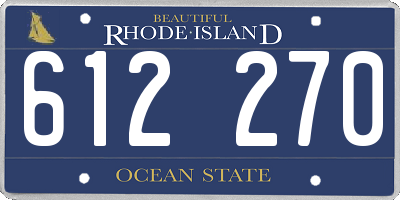 RI license plate 612270