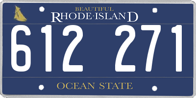 RI license plate 612271