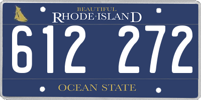 RI license plate 612272